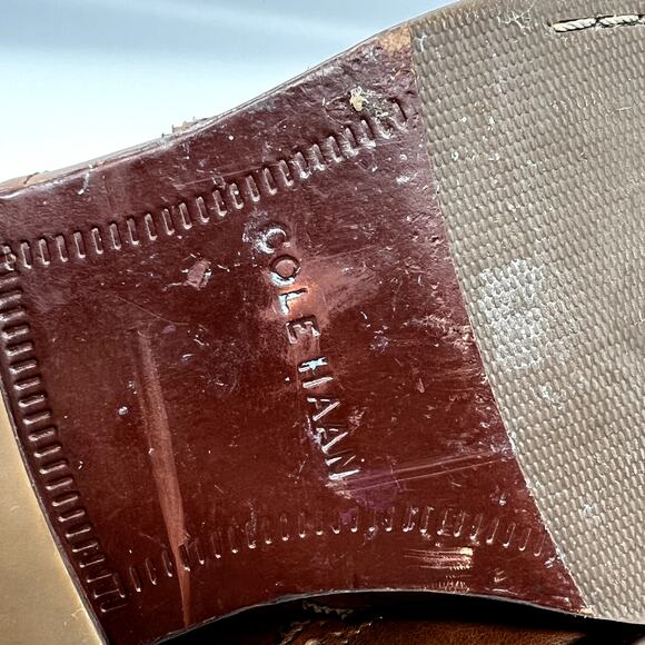 Cole Haan Modern Classics Wingtip Oxfords British Tan Size 8 - Picture 6 of 7